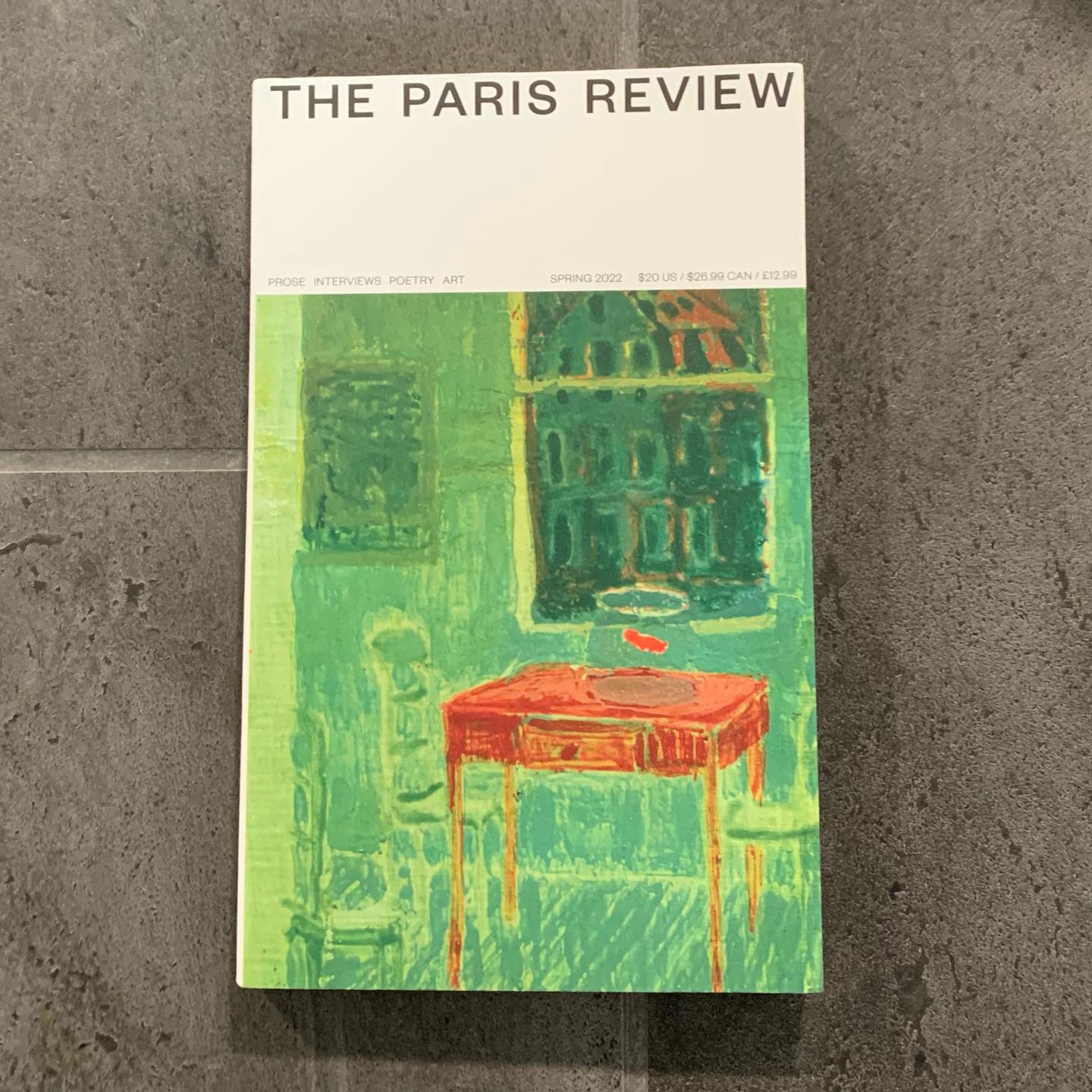 Good morning, @parisreview! You’re looking especially lovely these days. I am loving the cover art recently. This is a painting by @andrew.cranston, photographed by @alandimmick.